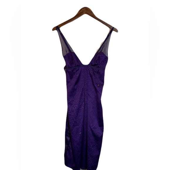 Victoria’s Secret Very Sexy Purple Satin Slip Chemise – Mesh Straps Small - Picture 4 of 5